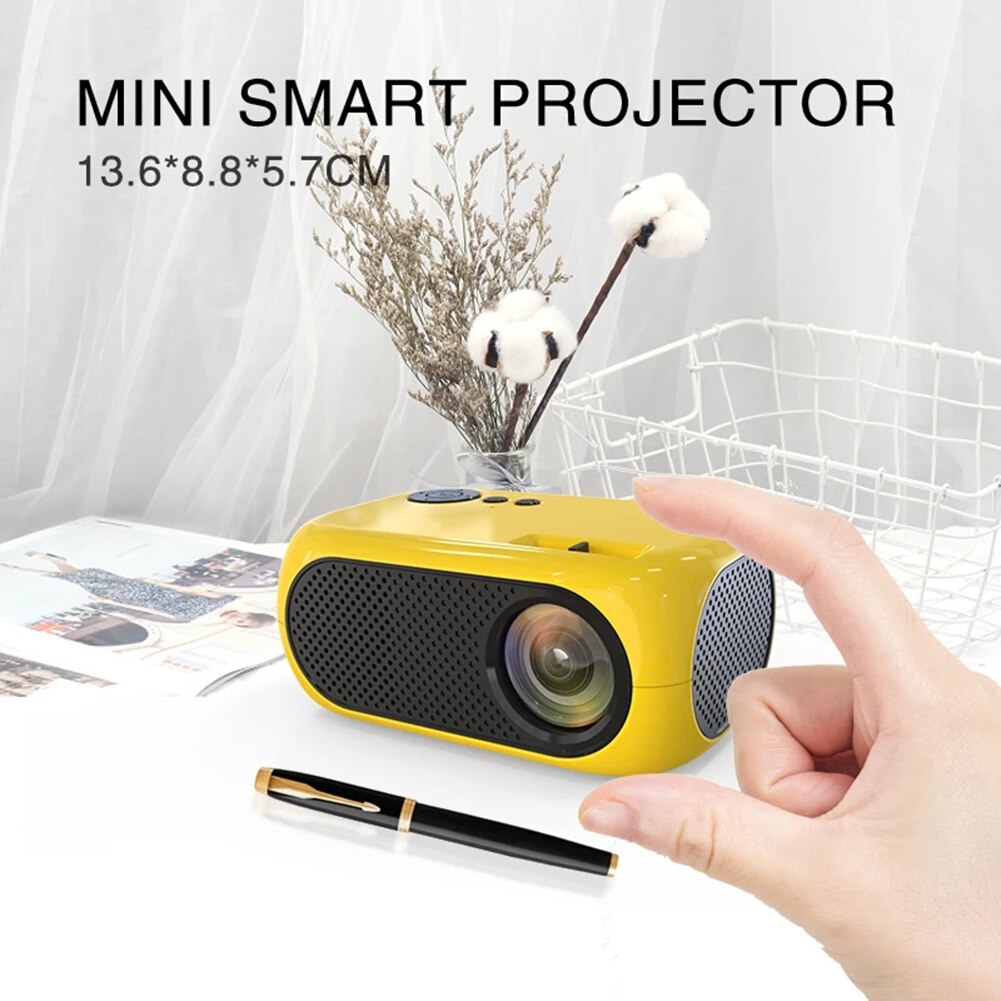 Portable LED Mini Projector Beamers Compatible with HDMI USB 640*480p Support 1080p Video Projetor for Outdoor Home Theater