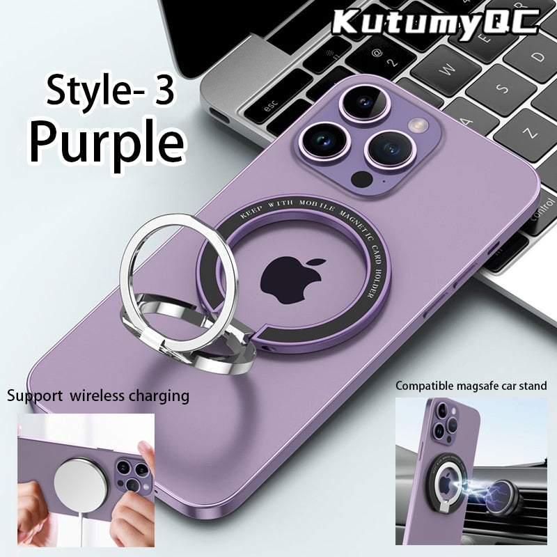 Magnetic KutumyQC Cell Phone Ring Holder Compatible with iPhone 12 13 14 Series MagSafe Removable Cell Phone Grip Kickstand