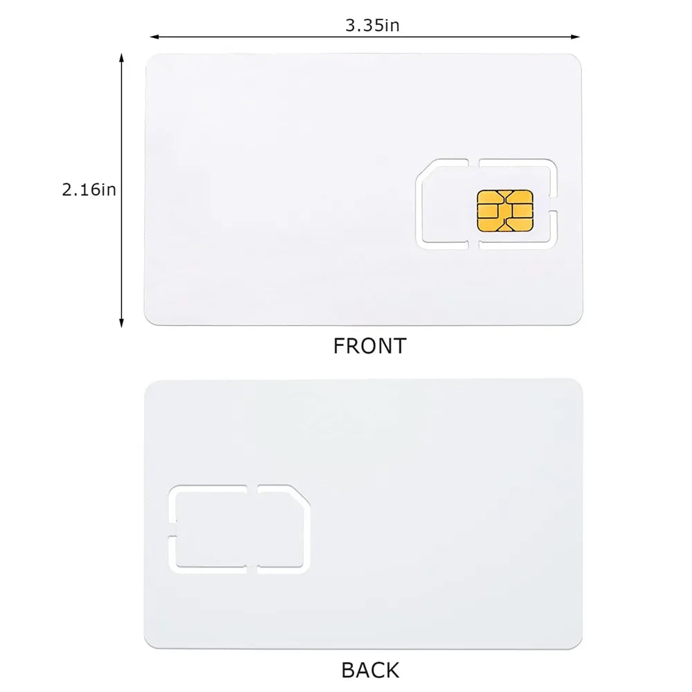 Writable Programable 4G Blank SIM Chip Card Nano Micro USIM Card With Micro Nano Size FF 3FF 4FF 3 IN 1