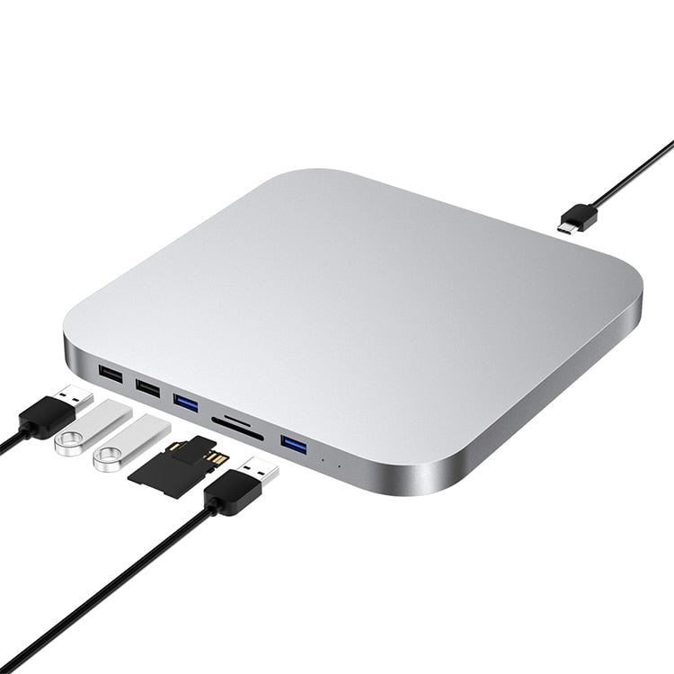 Mac mini hub with 2.5" HDD/SSD enclosure with SATA Port 2TB HDD SSD Docking Station for Mac Mini M2