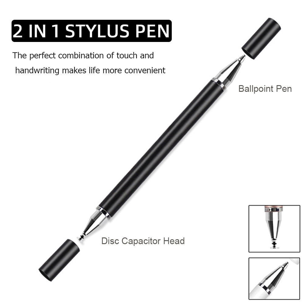 2 In 1 Stylus Pen for Mobile Phone Tablet Drawing Pen Capacitive Pencil Universal Touch Screen Pen for Pad Iphone Android Xiaomi for sale