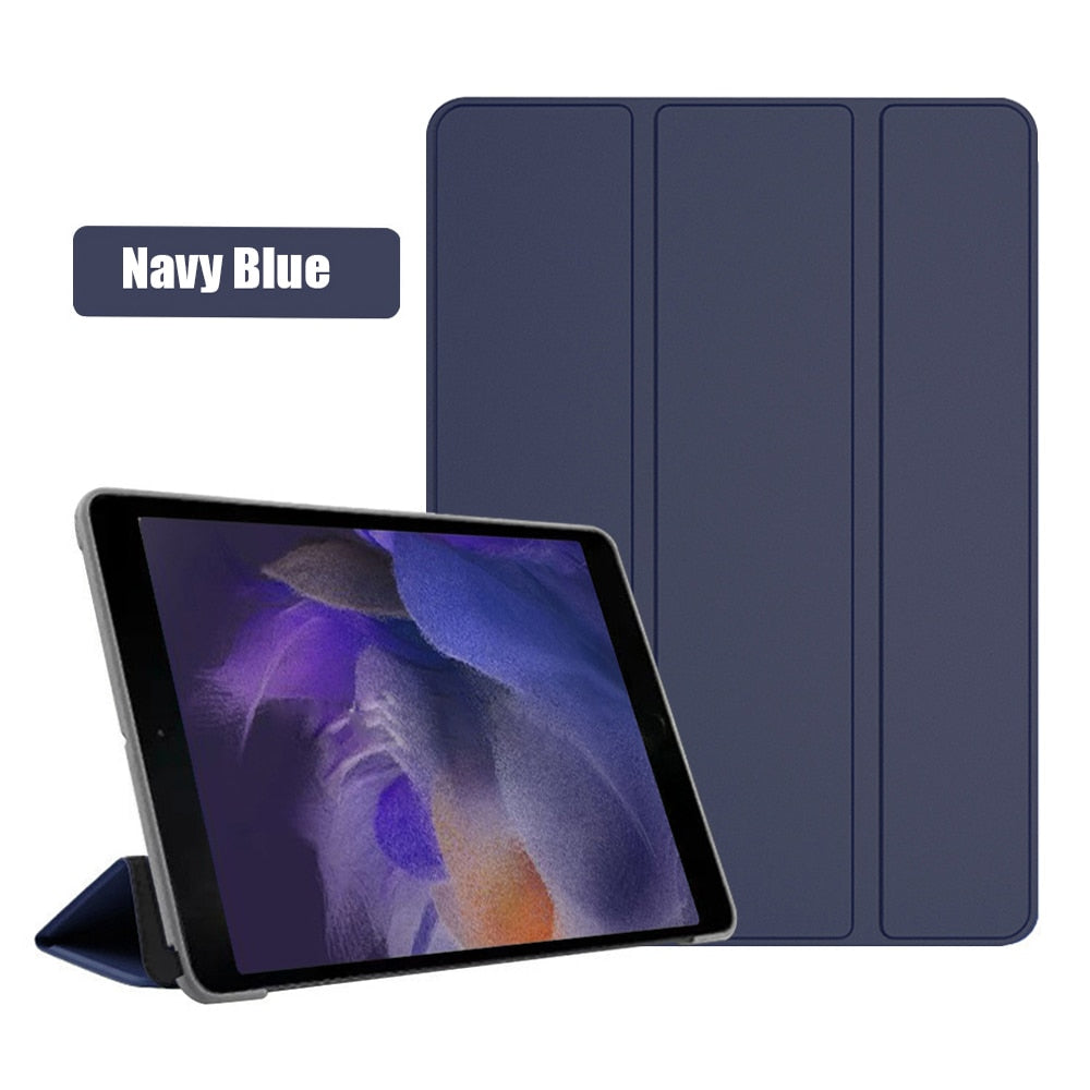 Tri-fold Case For Samsung Galaxy Tab A8 2021 PU Tablet Cover for Samsung Tab A8 10.5 SM-X200/SM-X205 Protective Tablet Cover