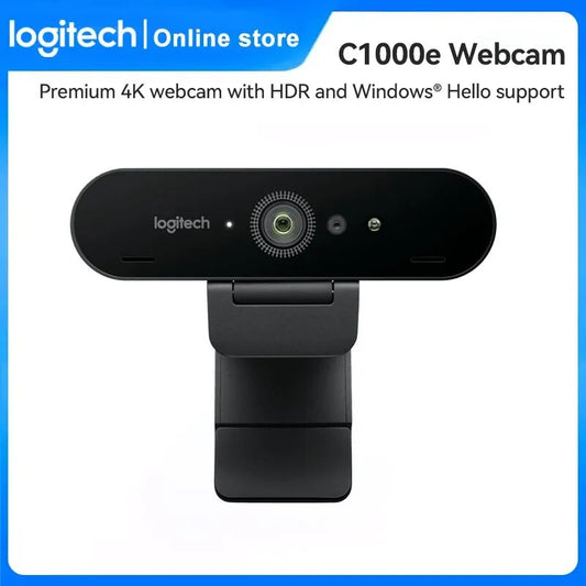 Logitech C1000e BRIO 4K Webcam Simple Package Video Conference Streaming Recording Compatible Web Camera For Pc