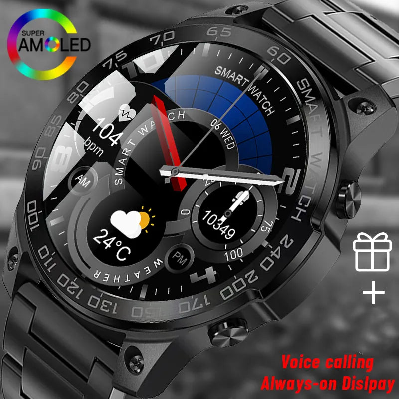 2023 New Smart Watch Men 1.43 Inch Always-on Display Hi-Fi Voice Calling Sport Watches Man IP68 Waterproof Smartwatch