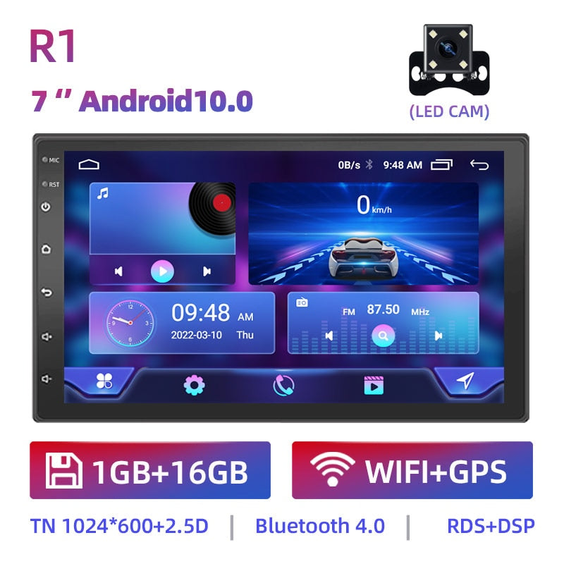 Ruancheng 8G 128G 2 Din Android 10 Car Radio GPS AI Carplay Auto  Stereo Universal 7"  For Volkswagen Nissan Hyundai Kia Toyota