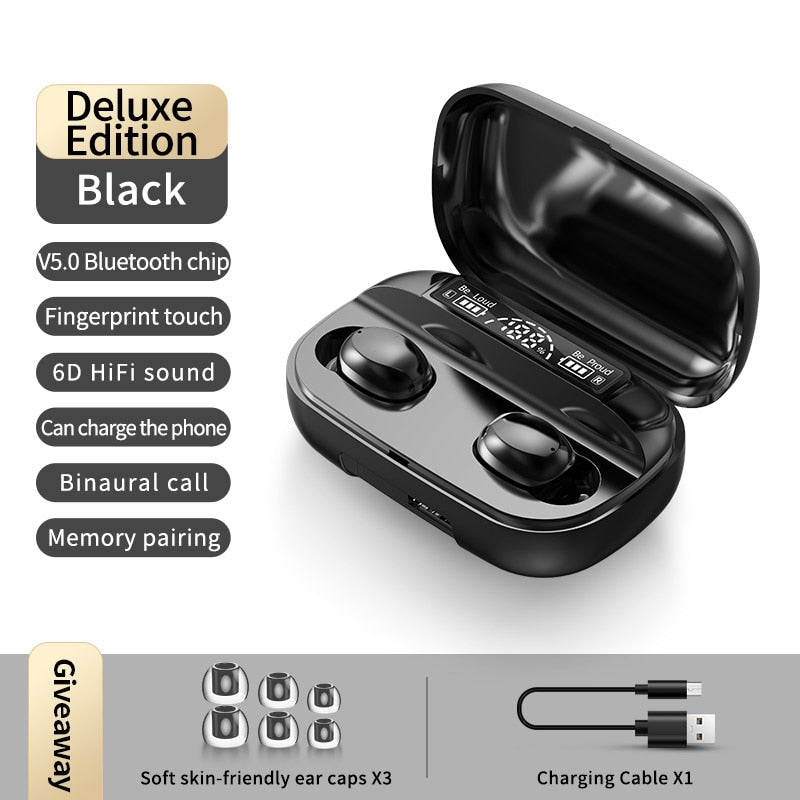 TWS Wireless Headphones Fone Bluetooth 5.0 Earphones sport Earbuds Headset With Mic Charging box Headphones For all smartphones for sale