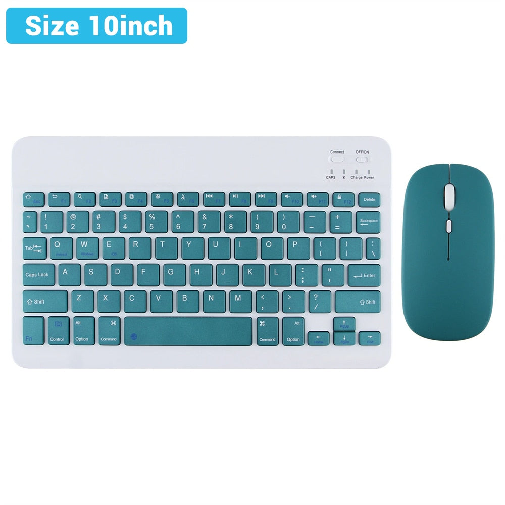 EMTRA Bluetooth Wireless Keyboard Mouse For Android IOS Huawei Xiaomi Tablet For iPad Air Mini 5 Spanish Korean Russian Keyboard