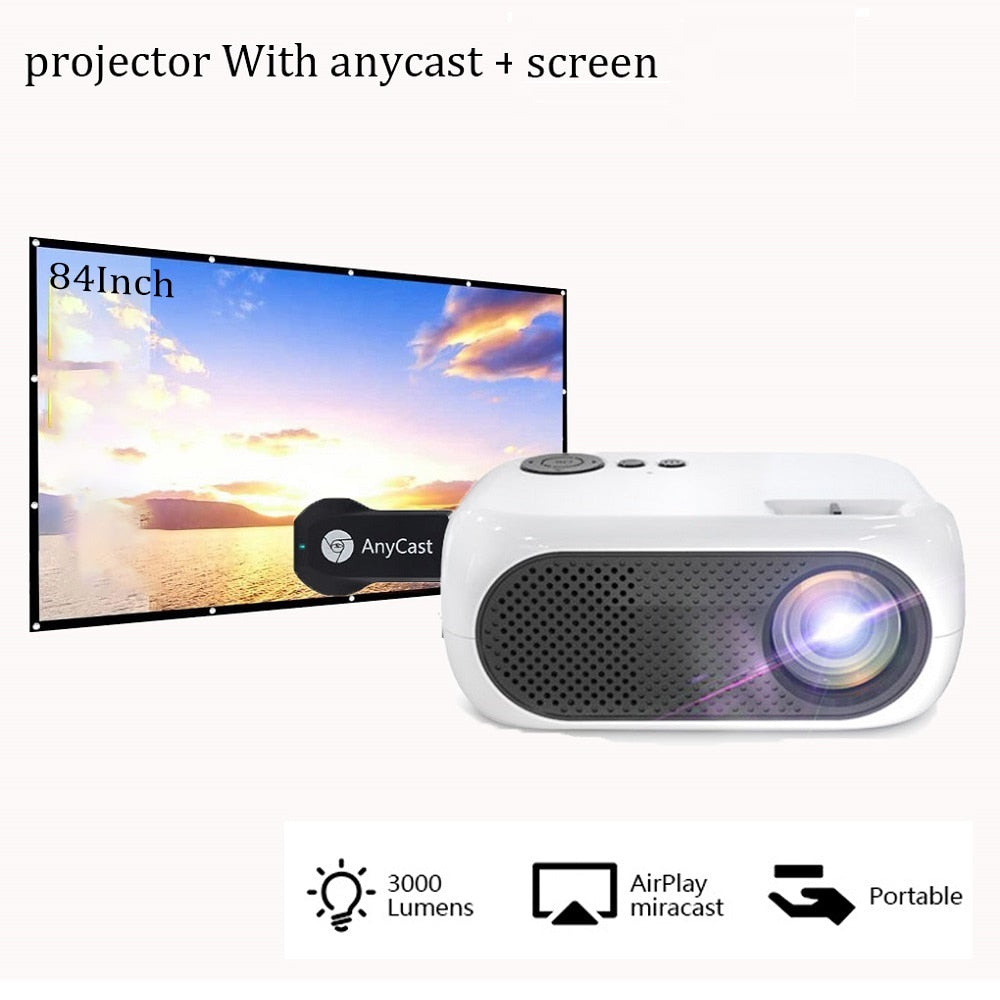 XIDU Mini Projector Support 1080P Full HD Native 480P LED Projector For Android Phone iPhone iPad Stick Roku Chromecast Beamer