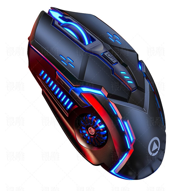 3200dpi Wireless Mouse for PC Gaming Mouse Ergonomic Mice with LED Backlit Mice Rechargeable Gamer Mouse for Computer Laptop