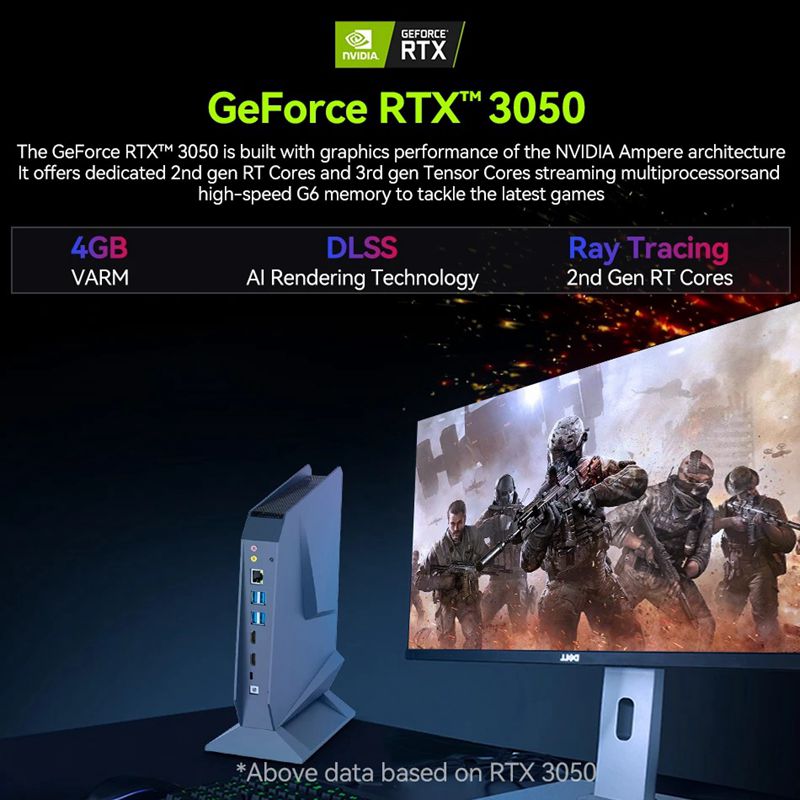 Gaming Mini PC Intel Core i9 12900H i7 12700H With Nvidia RTX 3050Ti 8G Desktop Computer Windows 11 WiFi 6 Bluetooth 5.2 for sale