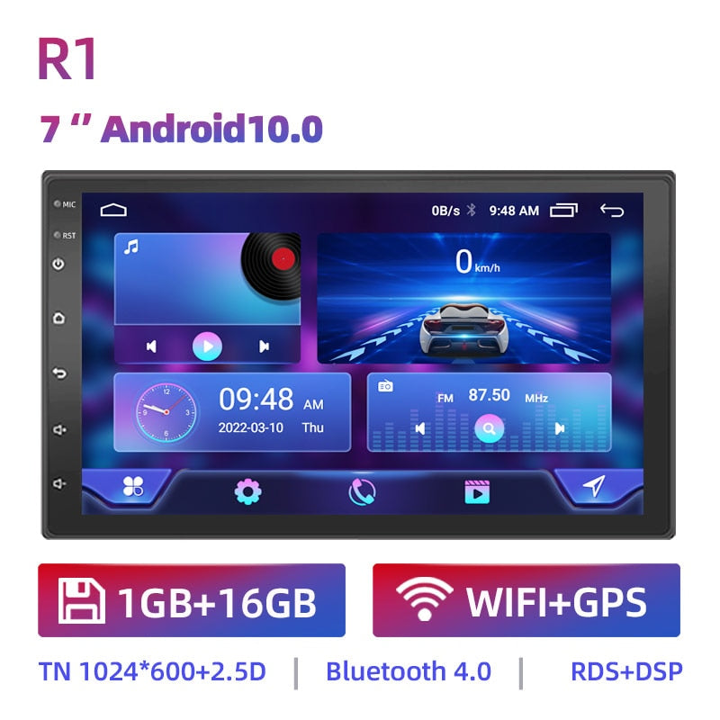 Ruancheng 8G 128G 2 Din Android 10 Car Radio GPS AI Carplay Auto  Stereo Universal 7"  For Volkswagen Nissan Hyundai Kia Toyota