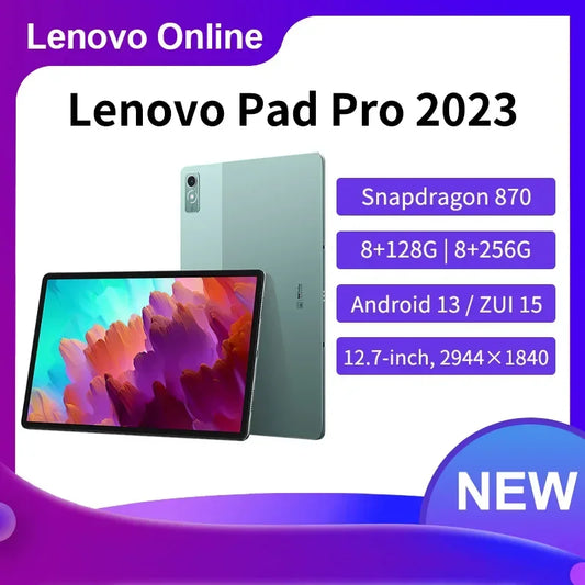 New Product Original Lenovo Xiaoxin Pad Pro 12.7 2023 Snapdragon 870 2944×1840 144Hz 8G+128G/256G 10200mAh Face Recognition