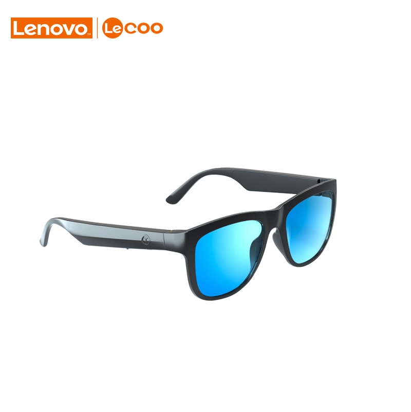 Lenovo Lecoo Smart Glasses Headset Wireless Bluetooth 5.0 Sunglasses Outdoor Sport earphone Calling Music Anti-Blue Eyeglasses for sale