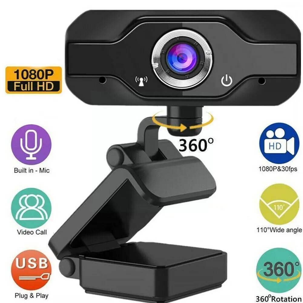 Webcam Web Camera With Microphone PC Camera 1080p HD 4K Cam Web USB For Computer Full 60fps For PC Web Webcam Camera H1S4