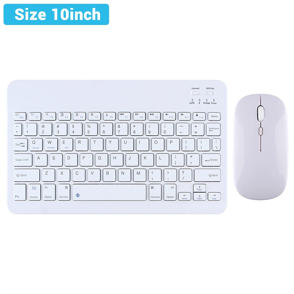 EMTRA Bluetooth Wireless Keyboard Mouse For Android IOS Huawei Xiaomi Tablet For iPad Air Mini 5 Spanish Korean Russian Keyboard