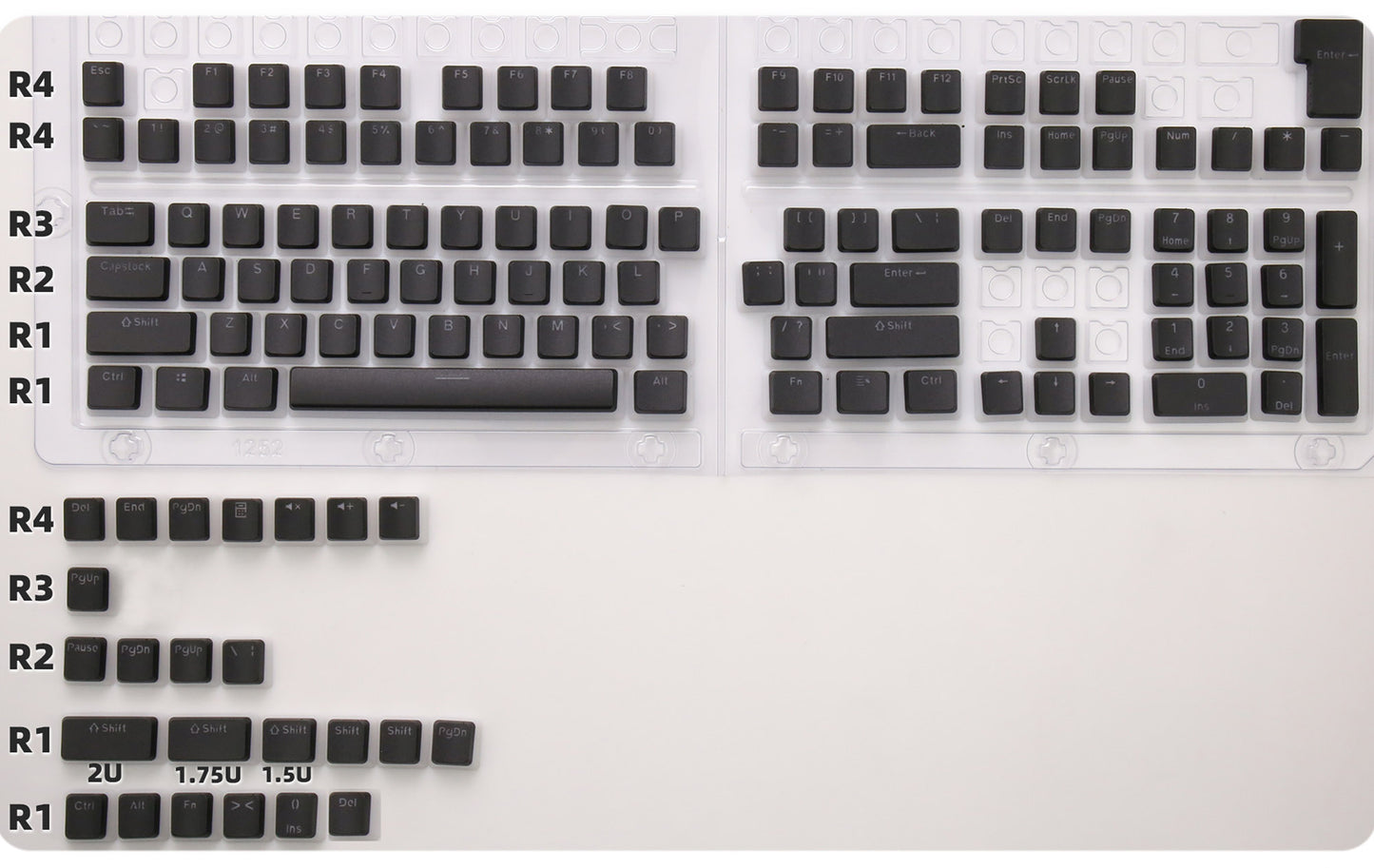 129 Keys Pudding Keycaps OEM Profile PBT Double Shot Keycap For Mx Switch Mechanical Keyboard ISO Layout RGB backlit Key Caps for sale