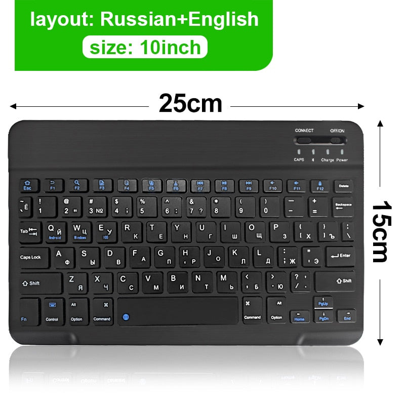 Mini Bluetooth Keyboard Wireless Keyboard Rechargeable For iPad Phone Tablet Russian Spanish Keyboard For Android ios Windows