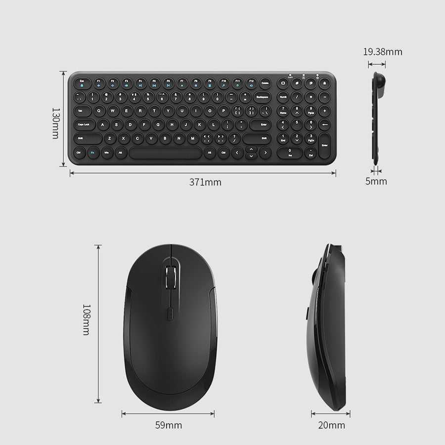 2.4G Wireless Keyboard and Mouse Silent USB Rechargeable Ergonomics Keyboard Tecaldo For Laptop PC Computer Gamer Keyboard Mouse