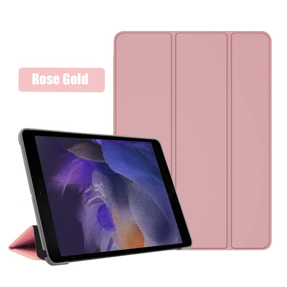 Tri-fold Case For Samsung Galaxy Tab A8 2021 PU Tablet Cover for Samsung Tab A8 10.5 SM-X200/SM-X205 Protective Tablet Cover