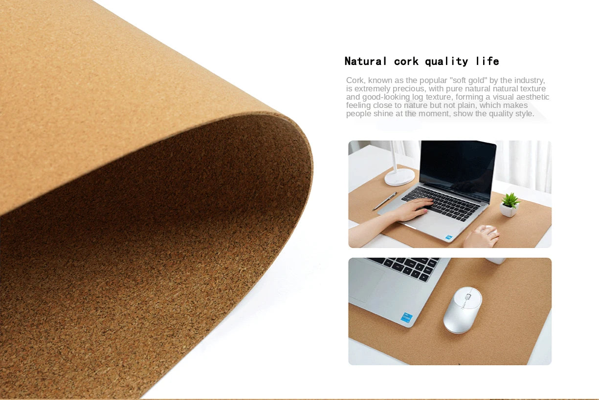 Xiaomi mouse pad Large Natural Cork Desk pad Gaming Mijia Mousepad Anti-slip waterproof desk mat Protector keyboard pad for PC