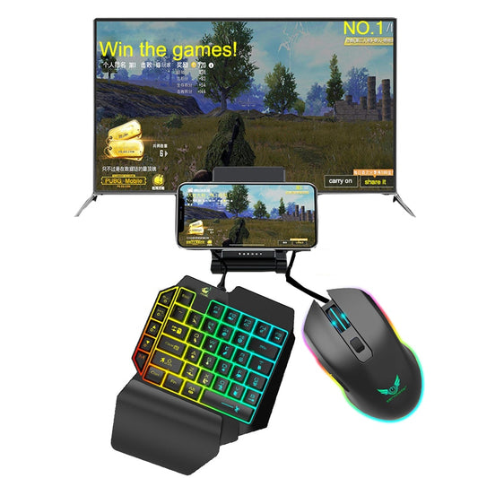 3 In 1 PUBG Controller Mobile Gamepad Cooler Fan Gaming Keyboard Mouse Converter For IOS Android Phone PUBG Adapter