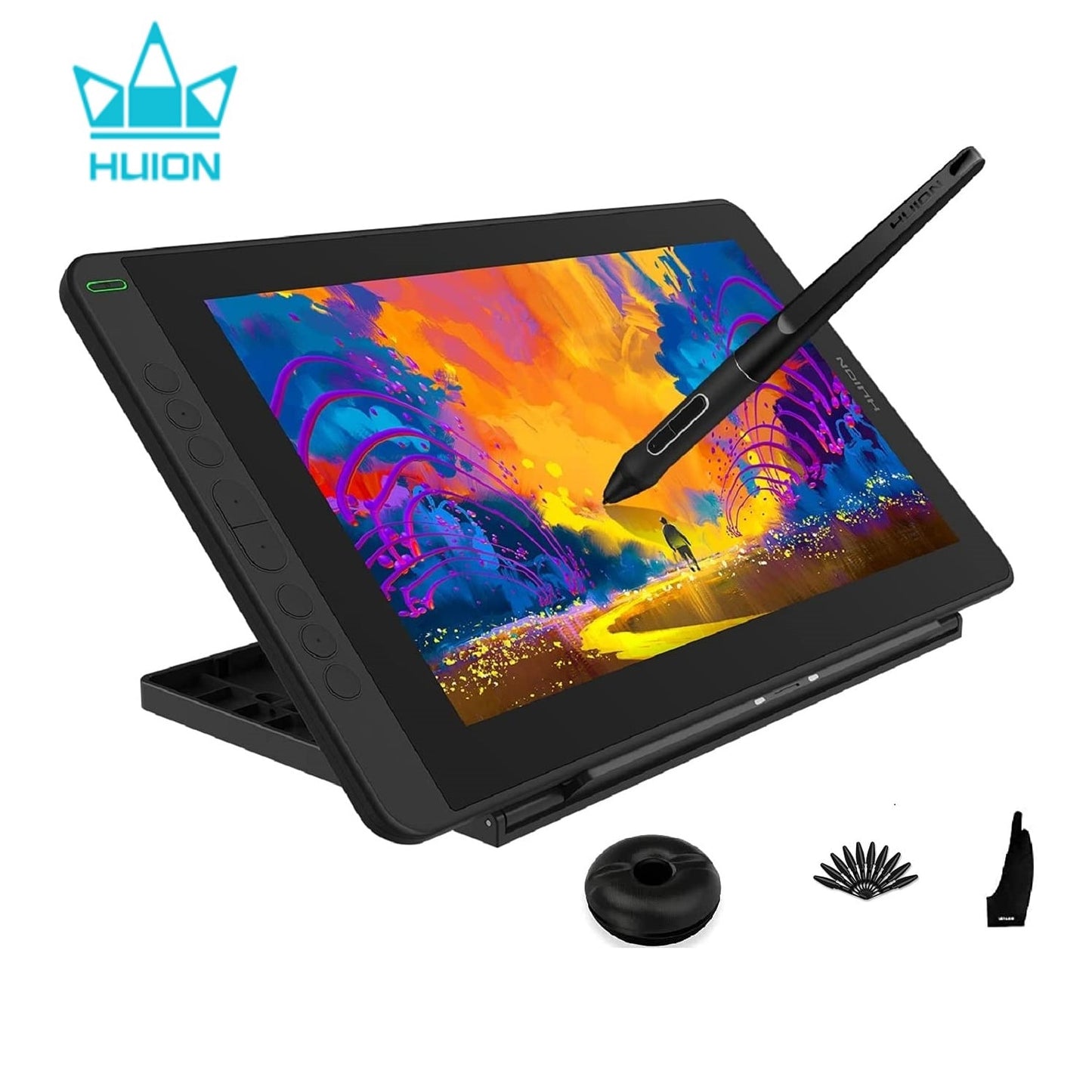 HUION Kamvas 12 Graphic Tablet Monitor Ultrathin Full-Laminated Pen Display Battery-Free Stylus Tilt Function with 8 Press Keys