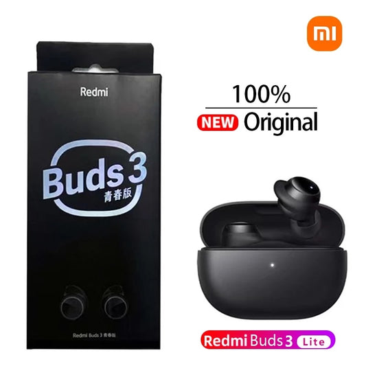 Original Xiaomi Redmi Buds 3 Lite TWS Bluetooth 5.2 Earphone Headset IP54 18 Hours Battery Life Mi Ture Wireless Earbuds