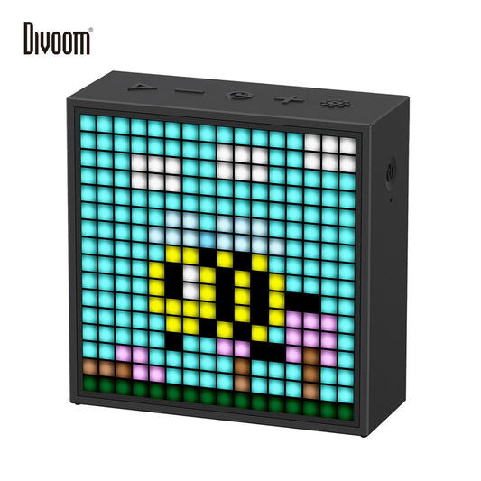 Divoom Timebox Evo Bluetooth Portable Speaker with Clock Alarm Programmable LED Display for Pixel Art Creation Unique Gift